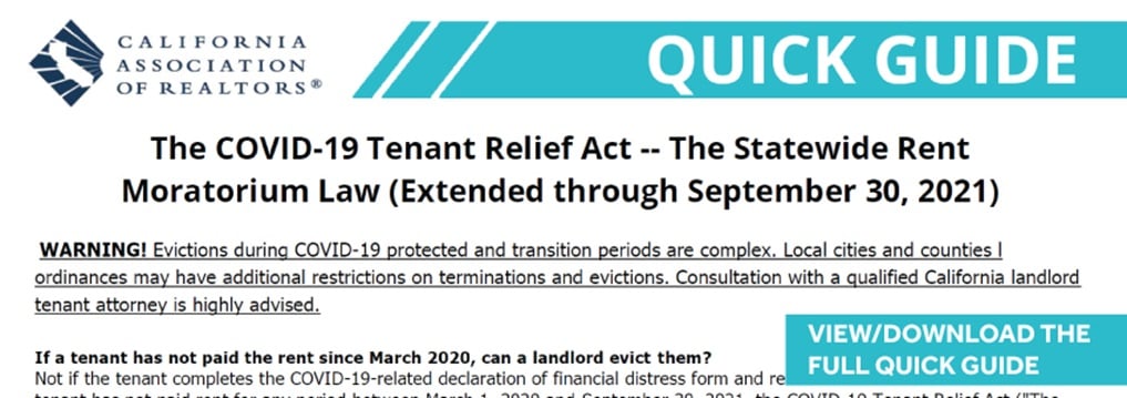 COVID-19 Tenant Relief Act of 2020 - Statewide Rent Moratorium through Sept 2020