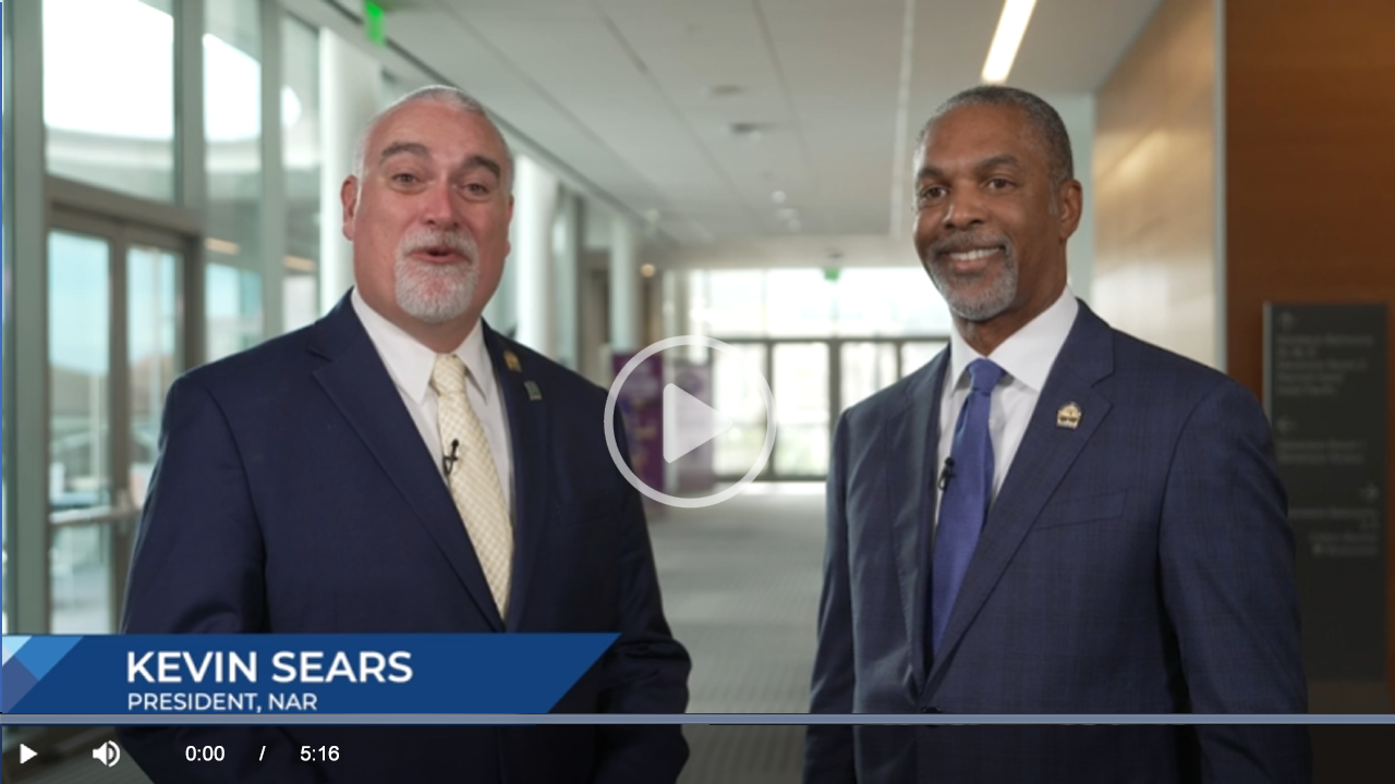 NAR President speaking with NAR First VP