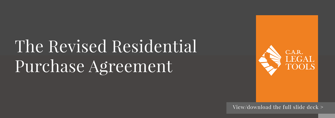 Slide Deck - The Revised Residential Purchase Agreement